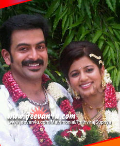 prithviraj supriya menon wedding photos